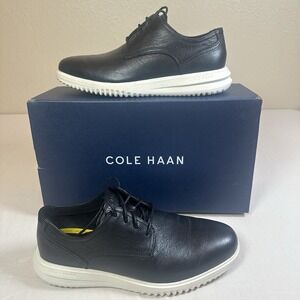 Cole Haan Mens Grand + Plain Toe Oxford Shoes C36934 black leather size 10 M